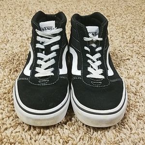 Hight top Van's shoes. They are in good condition